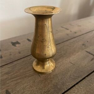 Brass Decorative Bud Vase - Gold Finish